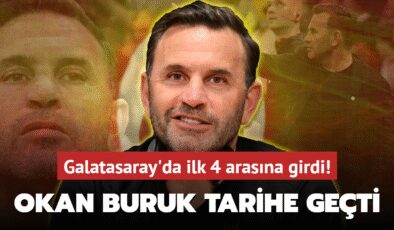 Okan Buruk tarihe geçti! Galatasaray’da ilk 4 arasına girdi