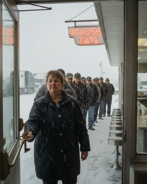 She Let 12 Stranded Truckers Shelter in Her Diner — What They Did 2 Days Later Left the Whole Town Speechless.