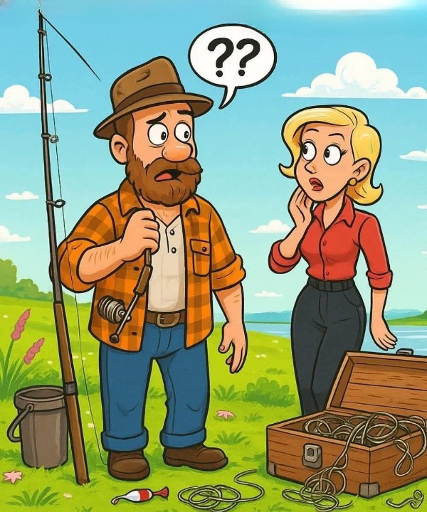 Oh, I did pack them—right on top of your tackle box