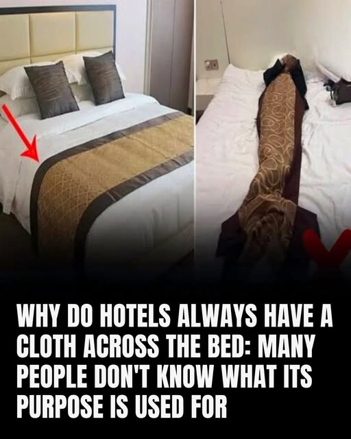 The Real Reason Hotels Put That Fabric Strip at the End of the Bed