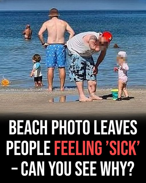 Beach Family Photo Goes Viral After Viewers Spot Terrifying Detail