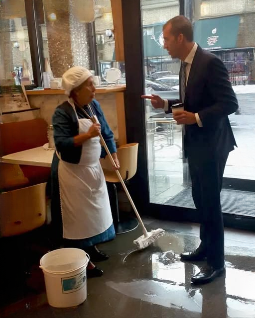 I Stood up for an Elderly Cleaner at a Cafe When a Rich Man Mocked Her, The Next Day My Boss Called Me Into His Office